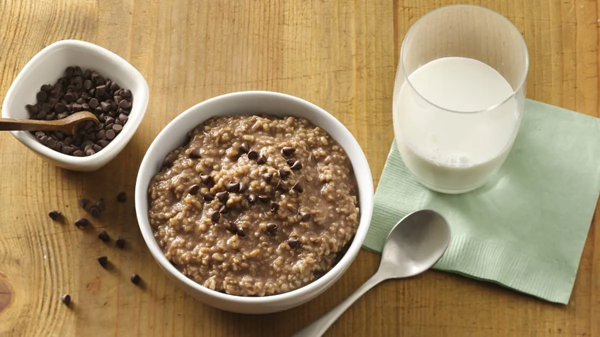 oatmeal mixed with chocolate