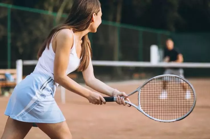 playing tennis